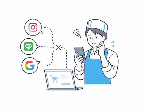 SNSやLINEで告知しても注文に繋がらない